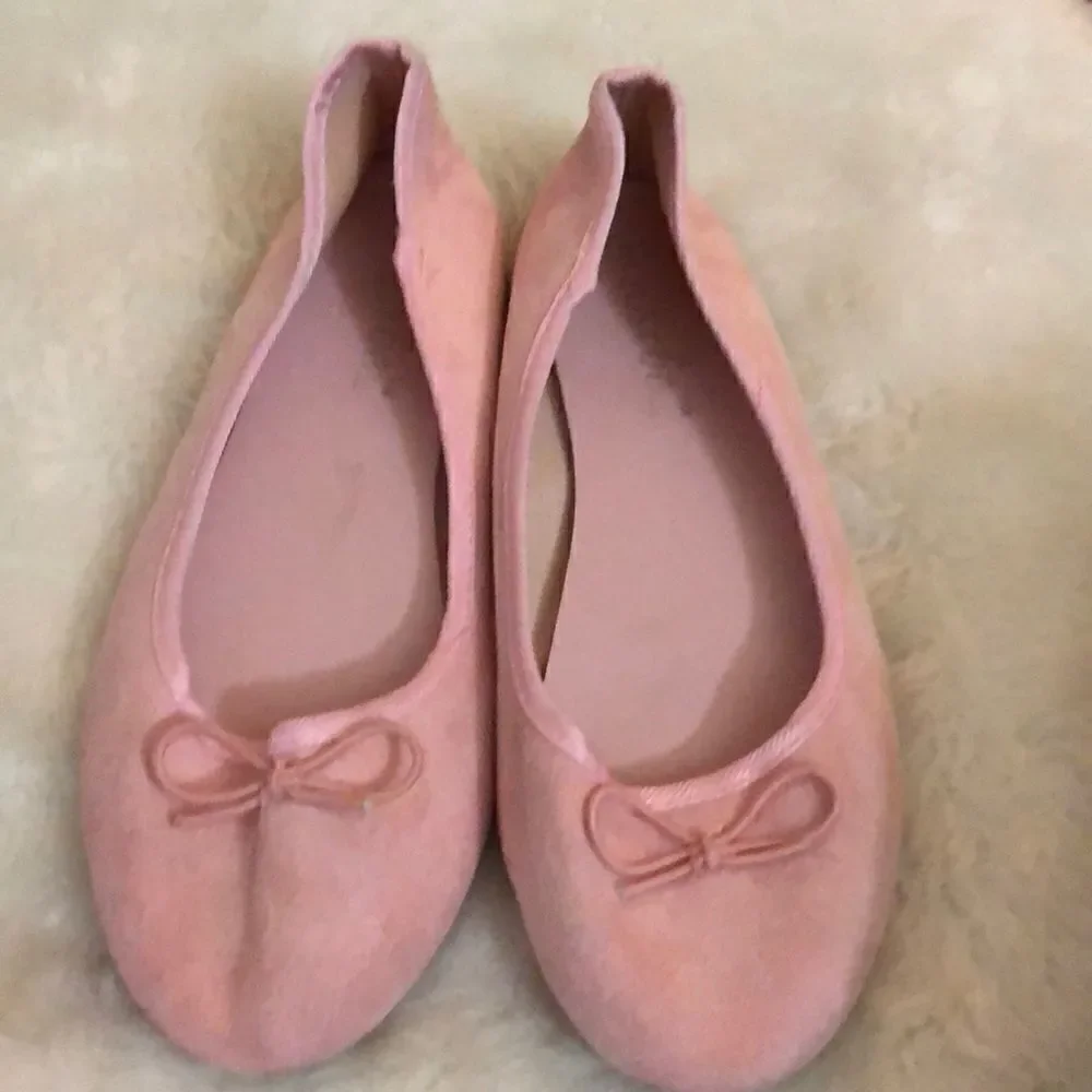 Pink soft loafers